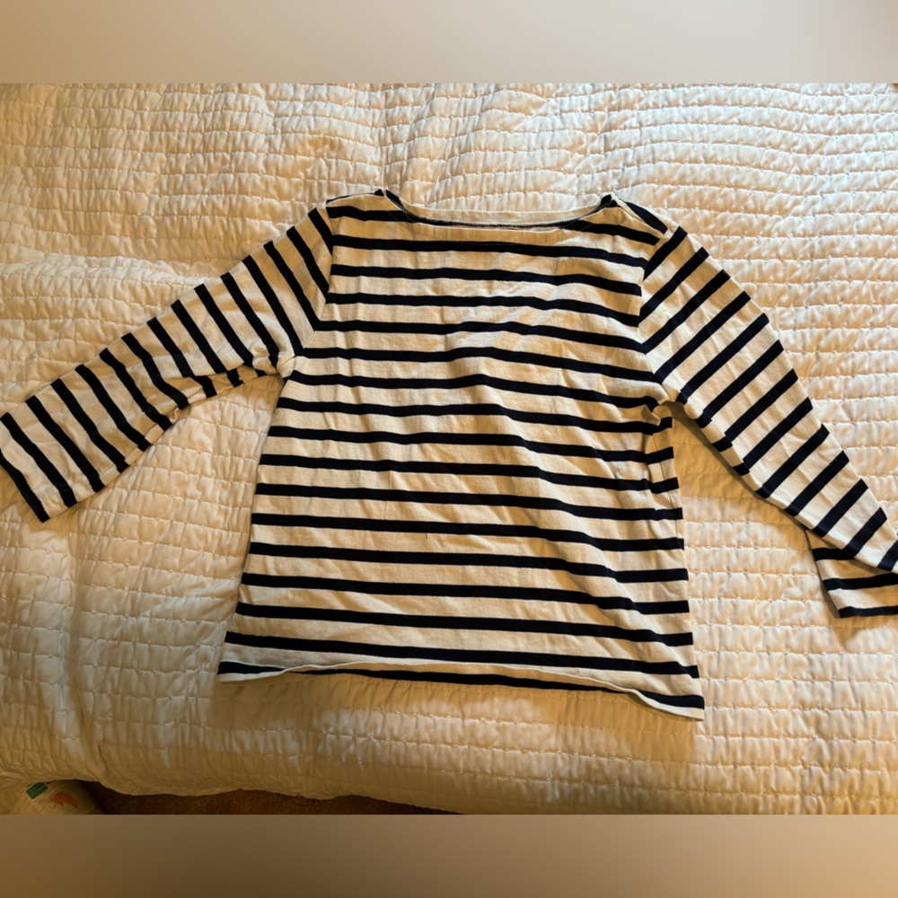 J. Crew nautical boatneck shirt